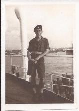 Cfn Brian Davies Jan 1951 Colombo Harbour en route to Malaya
